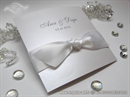 Pozivnica za vjenčanje - White Stylish Bow