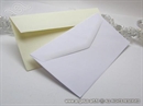 Kuverta za pozivnice bijel i krem 11x21 cm