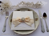 Wedding invitation - Cream Lace Charm