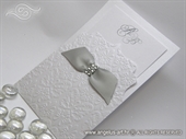 White and Silver Wedding invitation - Destiny Exclusive White