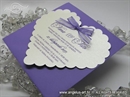 Pozivnica za vjenčanje - Purple Heart Shape