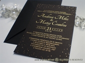 Pozivnice za vjenčanje - Black & Gold Line