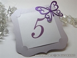 broj stola za svadbenu svecanost lilac frame