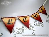 Photo booth props - Red "Love" Banner