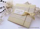 Wedding invitation-Cream Classic Lace Invitation