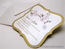 Pozivnica za vjenčanje - Golden Flower Shape 