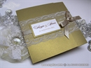 Pozivnica za vjenčanje - Golden Classic Lace Invitation 