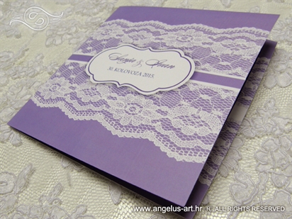 budget purple wedding invitation