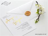 Pozivnica za vjenčanje - Golden Modern Line