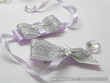 kitica i narukvica za vjenčanje lila srebrna s vilinim konjicem