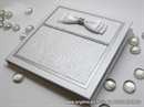 Wedding rings pad - Silver & White Shine