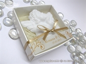 Konfet za vjenčanje - Magnet bijelo zlatni anđeo