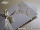 Wedding invitation - Cream Damask Mini Beauty