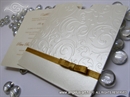 Pozivnica za vjenčanje Cream & Gold Charm