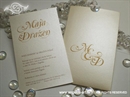 Pozivnica za vjenčanje Pearl Monogram Charm