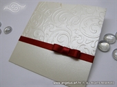 Wedding invitation - Red Bow Charm