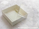Kutijice za konfete - Bijela kutijica s prozirnim poklopcem