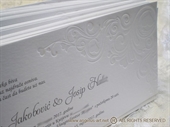 Pozivnica za vjenčanje - White letterpres elegance