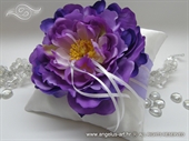 Pad for wedding rings - Lilac Flower ring pillow 