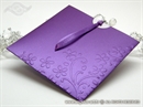 Pozivnica za vjenčanje Purple Flower Charm Plus