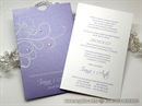 Pozivnica za vjenčanje Purple & White Charm