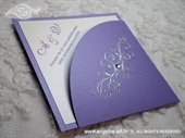 Pozivnica za vjenčanje Diamond Lilac Swirls