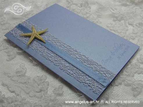 plava morska zahvalnica s mrežom i morskom zvijezdom