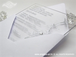 plexy bijelo srebrna pozivnica za vjencanje s cirkonom