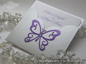 Pozivnica za vjenčanje - Violet Butterfly Charm