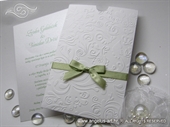 Wedding invitatio - White and Green Charm