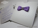 Pozivnica za vjenčanje - Purple Bow Charm