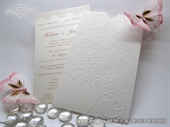 Wedding invitation - Charm Cream Heart