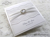 Wedding invitation - Stylish White Lace
