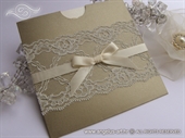 Wedding invitation - Gold Charm Lace