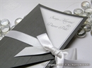 Pozivnica za vjenčanje Dark Silver Letter
