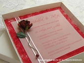 Pozivnica za vjenčanje Ruža i perla - Pozivnica u kutiji