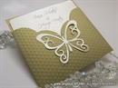 Pozivnica za vjenčanje - Golden Butterfly Charm