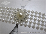 luxury wedding invitation with pearls
