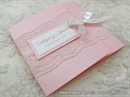 Pozivnica za vjenčanje - Pink Classic Lace Invitation 