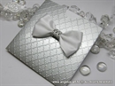 Pozivnica za vjenčanje - Silver & White Shine Charm