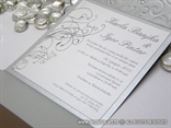 silver wedding invitation