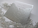 Pozivnica za vjenčanje - Silver Flower Charm
