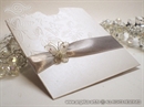 Pozivnica za vjenčanje Silver Butterfly Charm 2