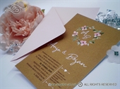 Pozivnica za vjenčanje - Natur Romantic Flower Line