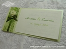 Pozivnica za vjenčanje Vintage Green Flower
