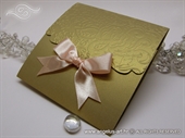 Wedding invitation - Peach Gold Classic