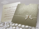 Pozivnica za vjenčanje - Gold Bow Charm