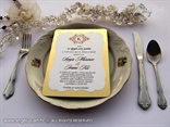 vintage gold wedding invitation
