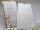 Wedding invitation - Charm Gold and White